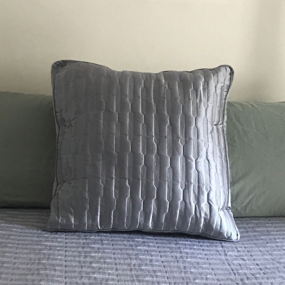 Hotel Collection Euro Quilted Pillow Cover, Grey - Picture 3 of 3
